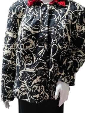 Lafayette 148 NY Artsy Scribble Print Jacket 18